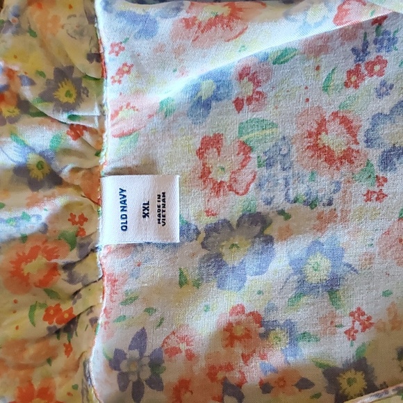 Old Navy Floral True Wrap Blouse Woman XXL - Picture 7 of 10